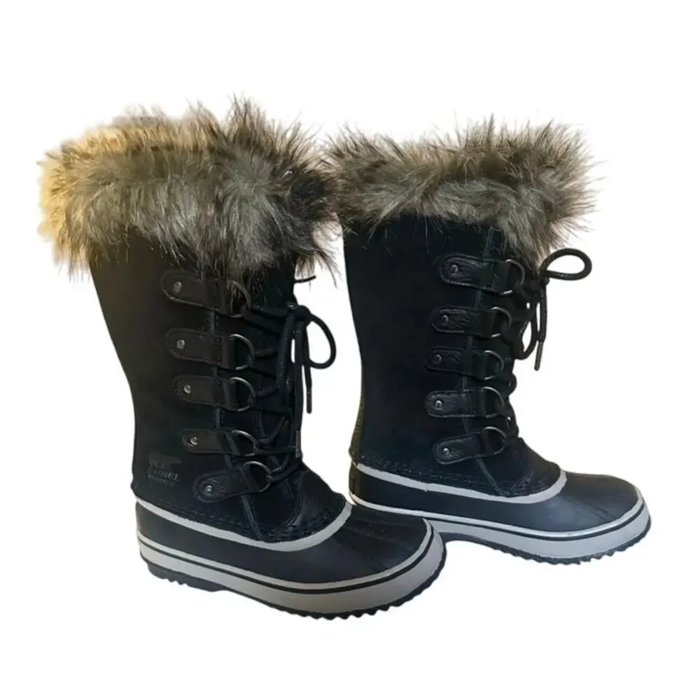 SOREL Women's Joan Of Arctic Black, Quarry WP Snow Boots Size 5.5